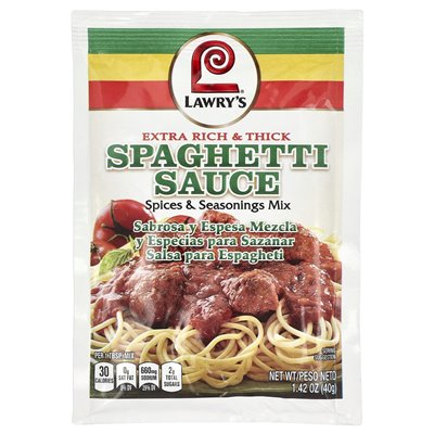 Lawry's, Extra reichhaltige und dicke Spaghettisauce, Würzmittel und Gewürze, 1,42 oz (40 g)