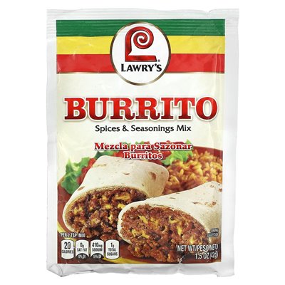 Lawry's, Spices & Seasoning Mix, Burrito, 1.5 oz (42 g)