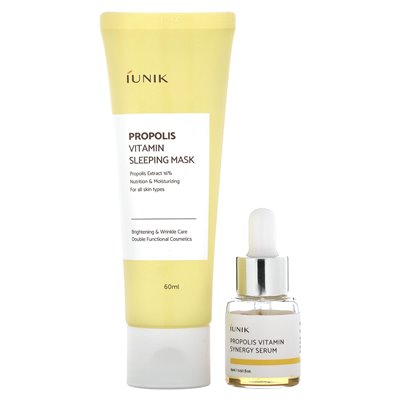 Iulik, zestaw pielęgnacji skóry propolis, krem i mini serum, 2 -częściowy zestaw Iulik, zestaw pielęgnacji skóry propolis, krem i mini serum, 2 -częściowy zestaw