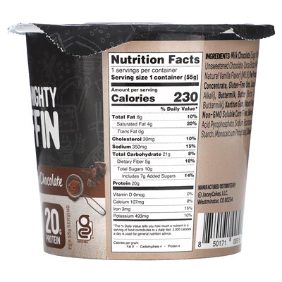 Flapjacked, Mighty Muffin, Double Chocolate, 1.94 oz (55 g)