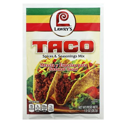 Lawry's, Taco, Gewürze und Würzmischung, 1 oz (28,3 g)