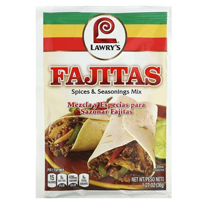 Lawry's, Fajitas, Spices & Seasoning Mix, 1.27 oz (36 g)