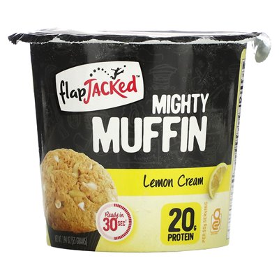 Flapjacked, Mighty Muffin, krem cytrynowy, 1,94 uncji (55 g) Flapjacked, Mighty Muffin, krem cytrynowy, 1,94 uncji (55 g)