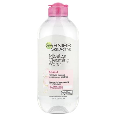 Garnier, Skinactive, All-In-w-1 micelarna woda oczyszczająca, 13,5 fl oz (400 ml)