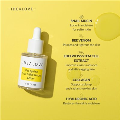Idealove, Bee Ageless, Segel- und Bienengift-Serum, 1 Fl Oz (30 ml)