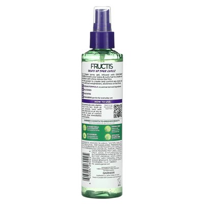 Garnier, Fructis, Curl Kształt, definiujący żel natryskowy, 8,5 fl oz (250 ml)