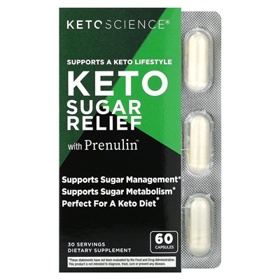 Keto Science, Keto Sugar Relief with Prenulin, 60 Capsules Keto Science, Keto Sugar Relief with Prenulin, 60 Capsules