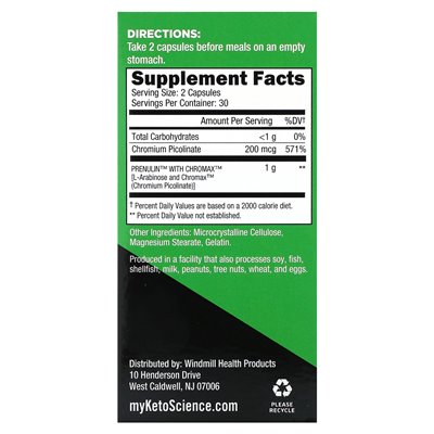 Keto Science, Keto Sugar Relief with Prenulin, 60 Capsules Keto Science, Keto Sugar Relief with Prenulin, 60 Capsules