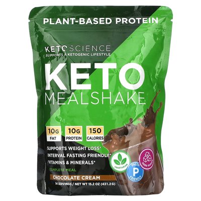 Keto Science, Keto Meal Shake, czekoladowa krem, 15,2 uncji (431,2 g) Keto Science, Keto Meal Shake, czekoladowa krem, 15,2 uncji (431,2 g)