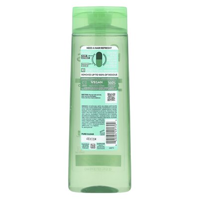 Garnier, fructis, czysty czysty szampon oczyszczający, dla wszystkich rodzajów włosów, 12,5 fl oz (370 ml)