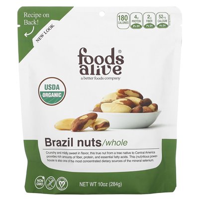 Living Food, Bio-Paranüsse, ganz, 10 oz (284 g)
