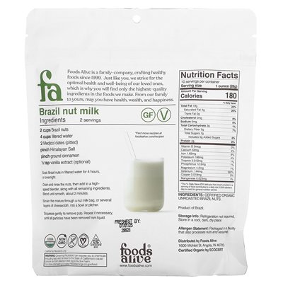 Living Food, Bio-Paranüsse, ganz, 10 oz (284 g)