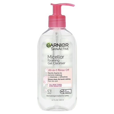 Garnier, Skinactive, Micellar Firing Gel Cleanser, All-in-1-Spülung, 200 ml (6,7 fl. oz.)