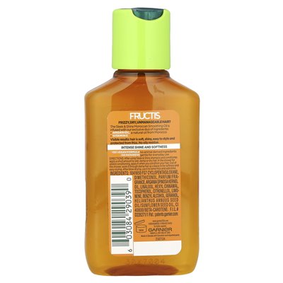 Garnier, Fructis, Eleek &amp Shine, marokański elegancki olej wygładzający, 3,75 fl oz (111 ml)