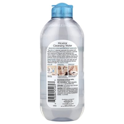 Garnier, Skinactive, micellar cleansing water, waterproof, 13.5 fl oz (400 ml)