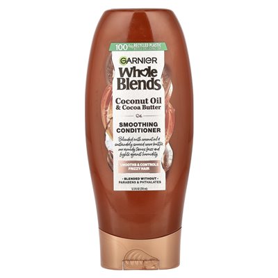 Garnier, całe mieszanki, odżywka wygładzająca, olej kokosowy i masło kakaowe, 12,5 fl oz (370 ml)