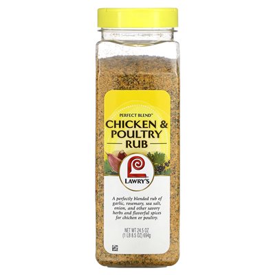 Lawry's, Perfect Blend, Chicken & Drobi Rub, 1 funt 8,5 uncji (694 g) Lawry's, Perfect Blend, Chicken & Drobi Rub, 1 funt 8,5 uncji (694 g)