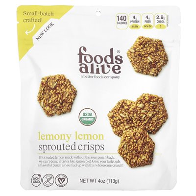 Foods Alive, Exhaled Chips, Lemon Lenmonia, 4 oz (113 g)