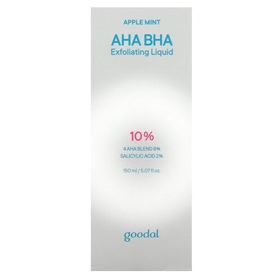 Goodal, aha bha złuszczająca ciecz, mięta jabłka, 5,07 fl oz (150 ml)