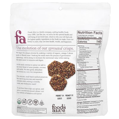 Foods Alive, Exhaled Chips, Coco-Coconut, 4 oz (113 g)