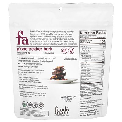 Foods Alive, Bio-Studentenfutter, Globe Trekker, 8 oz (227 g)
