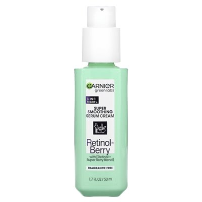 Garnier, Green Labs, Super Smoothing Cream Serum, Retinol-Breer, parfümfrei, 1,7 fl oz (50 ml)