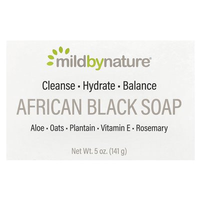 Mild z Natury, African Black Bar Mydło, 5 uncji (141 g)