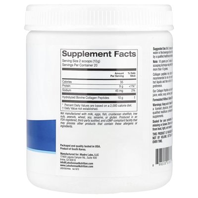 Lake Avenue Nutrition, zhydrolizowane peptydy kolagenowe, typ I i III, niezachwiany, 7,05 uncji (200 g) Lake Avenue Nutrition, zhydrolizowane peptydy kolagenowe, typ I i III, niezachwiany, 7,05 uncji (200 g)