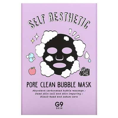 G9SKIN, ÄSTHETISCH, PORE CLEY BUBBLE UEATUTY MASKE, 5 Blätter, 0,78 fl oz (23 ml)