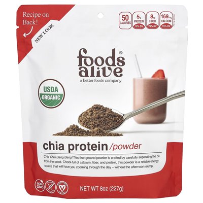 Żywność żywa, organiczne białko chia proszkowe, 8 uncji (227 g) Żywność żywa, organiczne białko chia proszkowe, 8 uncji (227 g)