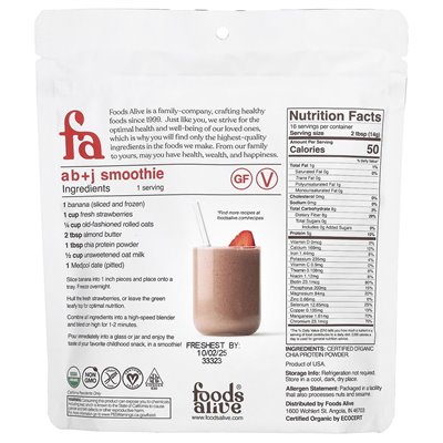 Żywność żywa, organiczne białko chia proszkowe, 8 uncji (227 g) Żywność żywa, organiczne białko chia proszkowe, 8 uncji (227 g)
