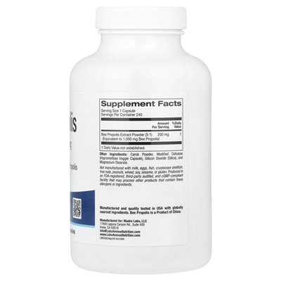 Lake Avenue Nutrition, Bee Propolis, 1000 mg, 240 kapsułek warzywnych Lake Avenue Nutrition, Bee Propolis, 1000 mg, 240 kapsułek warzywnych