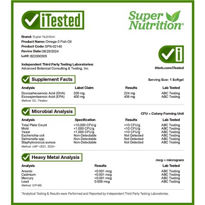 Super Nutrition, Omega-3-Fischöl, Vivomega-Triglycerid, 1000 mg, 90 Fisch-Softgels