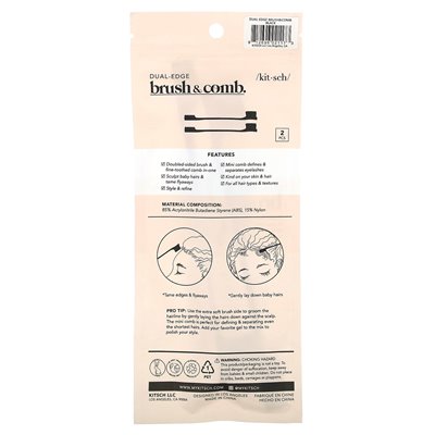 Daub, double edge brush and comb, 2 brushes