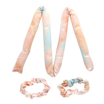 Kitsch, Zestaw Satynowy do Curlingu Bez Użycia Ciepła, Tie Dye Sunset, Jeden Zestaw