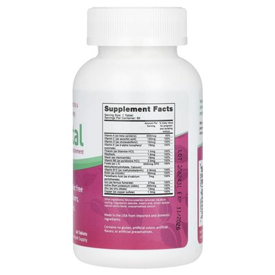 Fairhaven Health, Peapod, prenatalny suplement multiwitaminowy, 60 tabletek Fairhaven Health, Peapod, prenatalny suplement multiwitaminowy, 60 tabletek