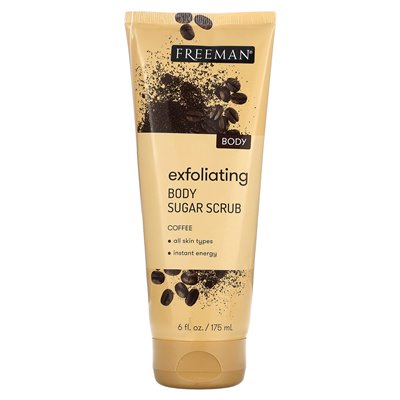Freeman Beauty, Złuszczający cukrowy peeling do ciała, Kawa, 6 uncji (175 ml) Freeman Beauty, Złuszczający cukrowy peeling do ciała, Kawa, 6 uncji (175 ml)