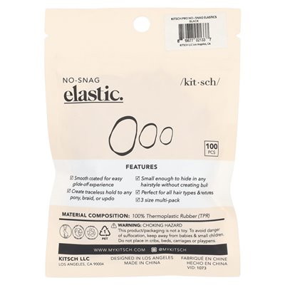 Kicz, elastyczne bez snag, czarne, 100 sztuk