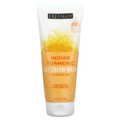 Freeman Beauty, Hydracting Indian Turmeric Gel Cream Cream Mask, 6 Fl Oz (175 ml)