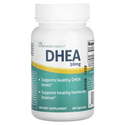 Fairhaven Health, Dhea, 50 mg, 60 kapsułek