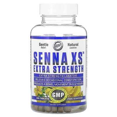 Hi Tech Pharmaceuticals, Senna XS, dodatkowa siła, 100 tabletek