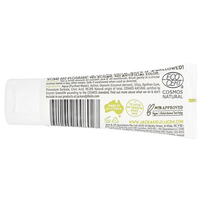 Jack N 'Jill, Natural Certified Toorth Pastase, 6 miesięcy+, bez smaku, 1,76 uncji (50 g)
