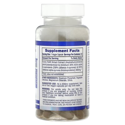 Hi Tech Pharmaceuticals, Shilajit Extract, 400 mg, 60 kapsułek wegetariańskich