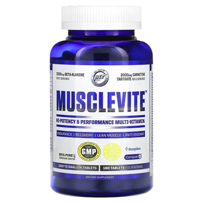 Hi Tech Pharmaceuticals, Musclevite, Hi-Potency &amp Performance Multi-vitamin, 180 tabletek