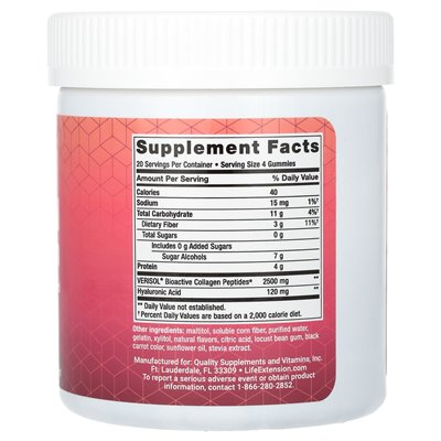 Life Extension, Gummy Science, Jugendliches Kollagen, Kirsch-Vanille, 80 Gummis
