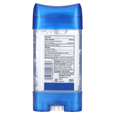 Gillette, Clear Shield, Dezodorant przeciwperwowy, fajna fala, 3,8 uncji (107 g)