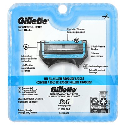 Gillette, proglide chłód, 4 kasety
