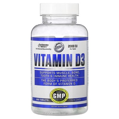 Hi Tech Pharmaceuticals, Witamina D3, 2000 IU, 100 tabletek