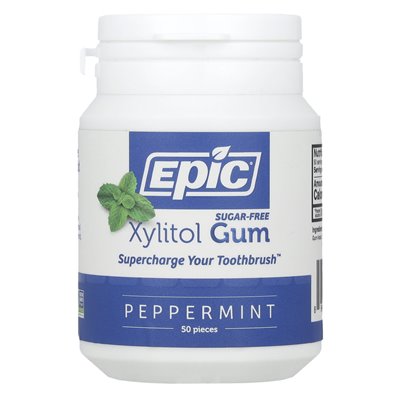 Epic Dentist, Xylitol-Kaugummi, zuckerfrei, Pfefferminze, 50 Stück