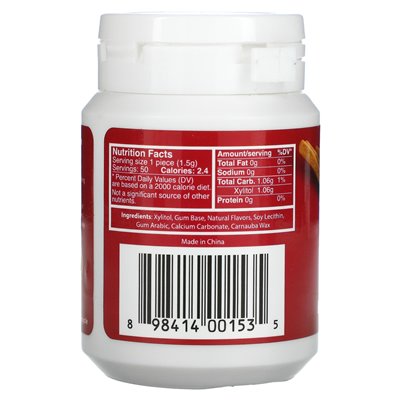 Epic dentist, xylitol gum, cinnamon, 50 pieces